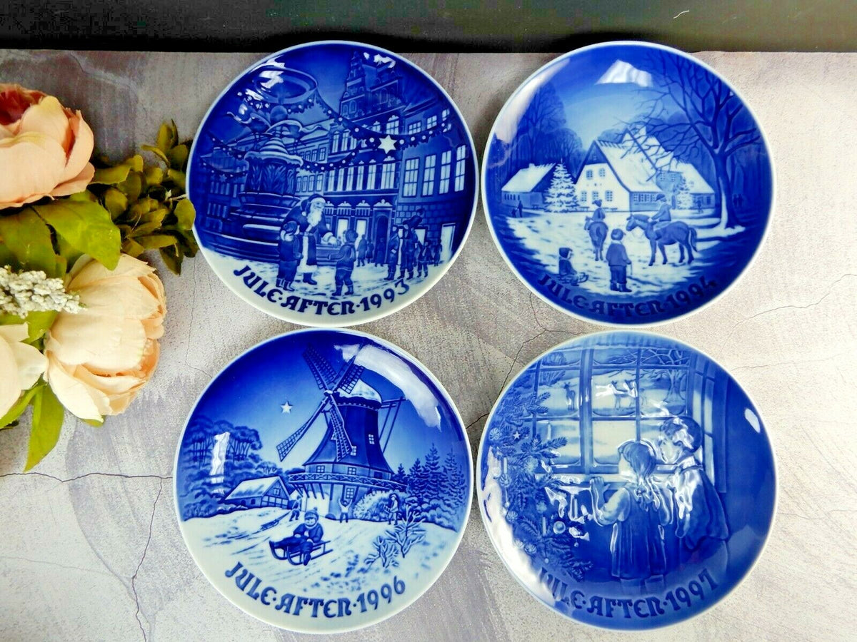 Set Of 4 Bing & Grondahl 1993-94 & 96-97 Annual Christmas Decorative Plates
