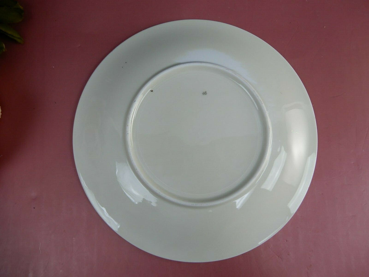Vintage Beige Tea Set Cup Saucer Dessert Plate Rose Bottom Gold Accent