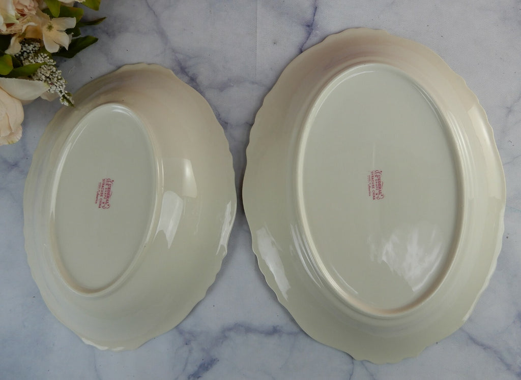 Set of Oval Bowl and 12" Platter  Syracuse Briarcliff China Federal Shape