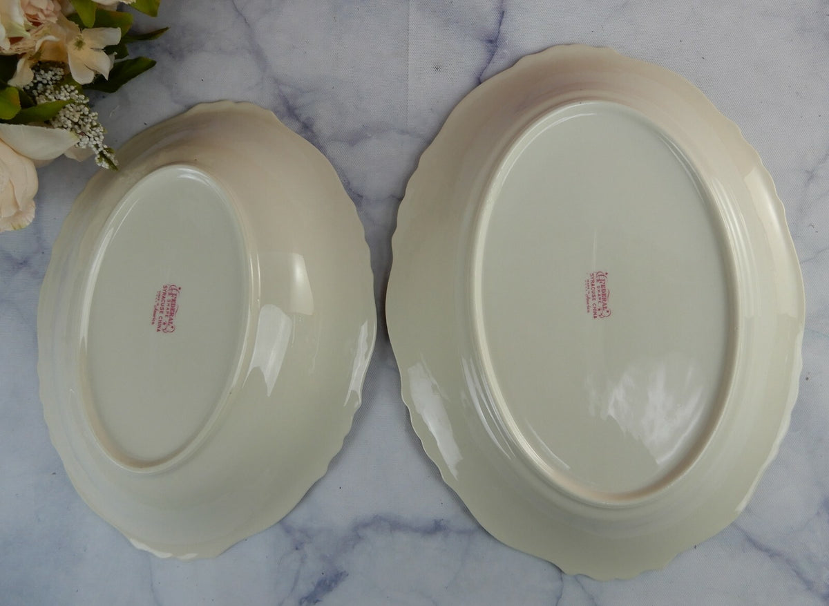 Set of Oval Bowl and 12" Platter  Syracuse Briarcliff China Federal Shape