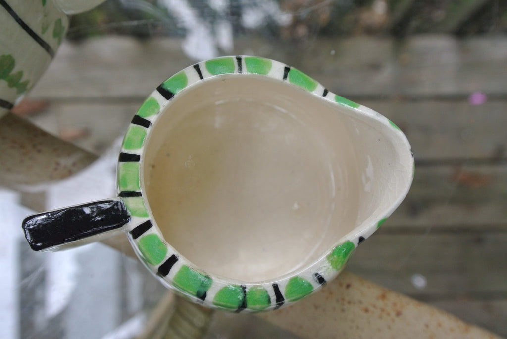 Vintage Stoneware Japanesse 9 Pc. Tea Set Sugar Bowl,Sugar Bowl Creamer 6 Cups