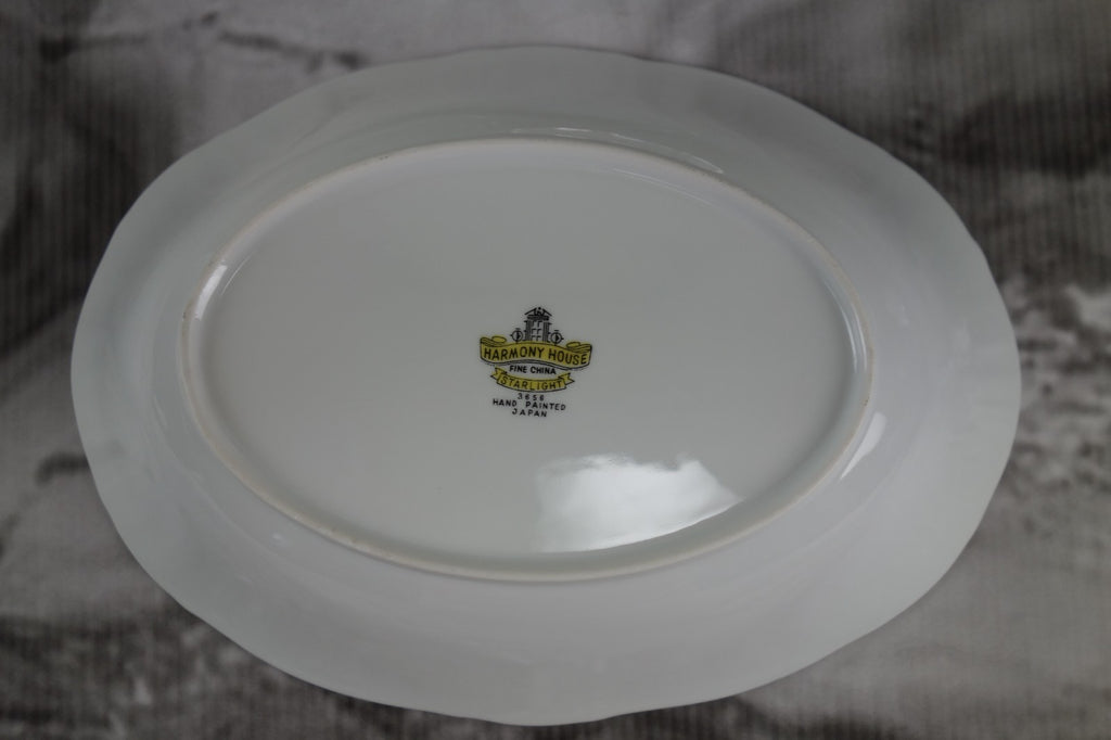 Harmony House "Starlight" Made in Japan~Two Platters and One Oval Vegetable Bowl
