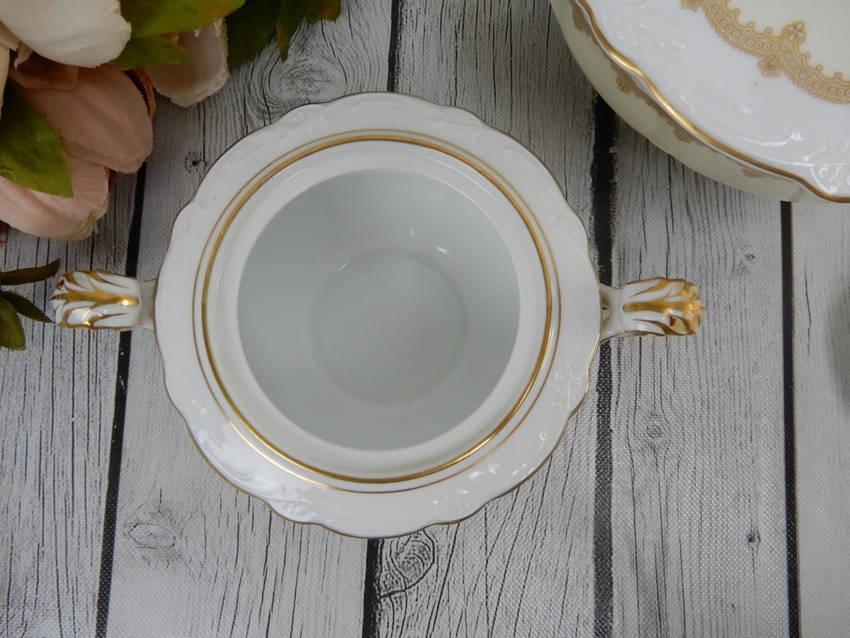 Vintage Noritake China "Schenley " Lidded Serving Bowl,Gravy Boat,Sugar Bowl