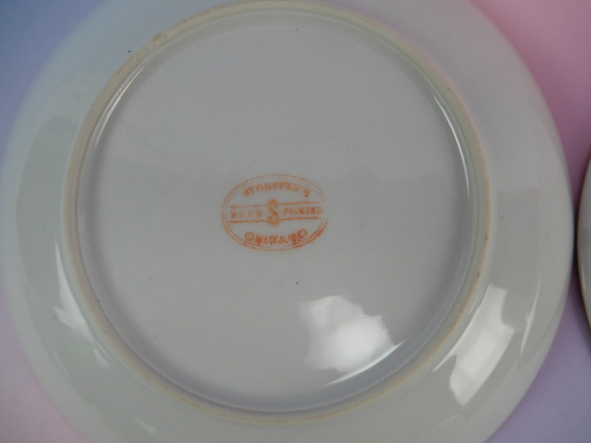 4 Pc. Stouffers Hand Decorated Blue Forget Me Not~ Cups and Saucers