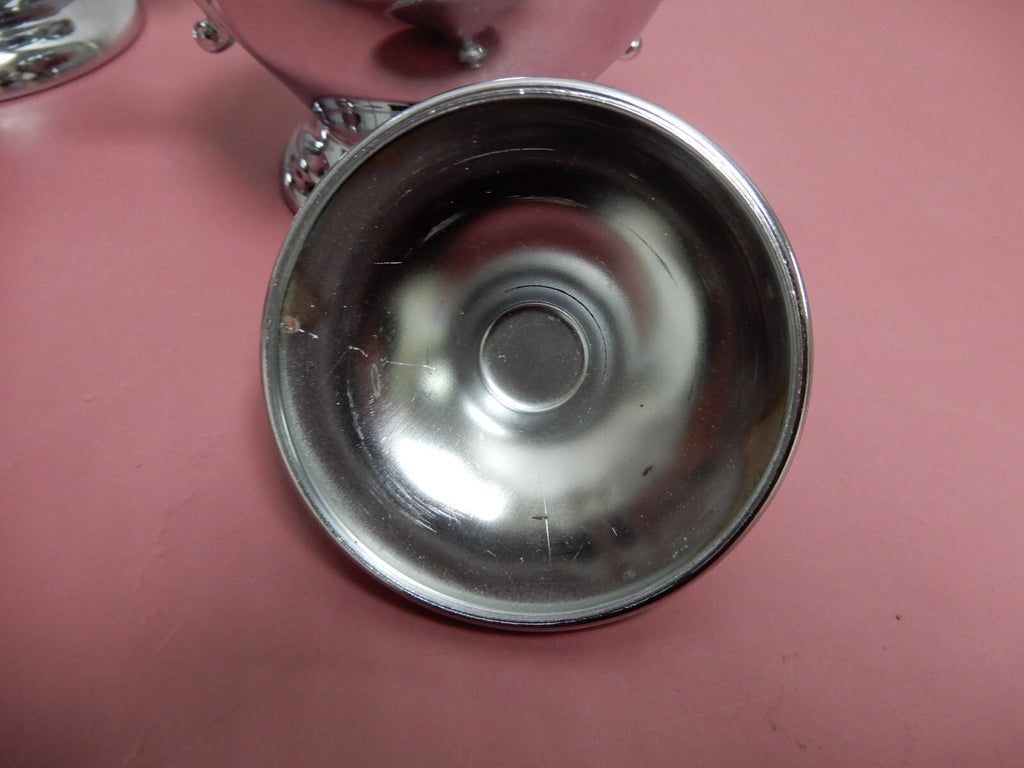 Vintage Sheridan Chrome Coffee Pot ,2 Handled Sugar Bowl w/Lid & Creamer