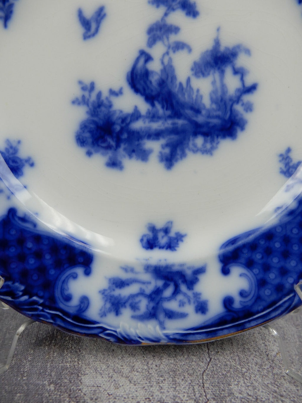 Antique 1903 Flow Blue by Thomas Furnival & Co. Pattern "Warwick" 9-1/2" Plate