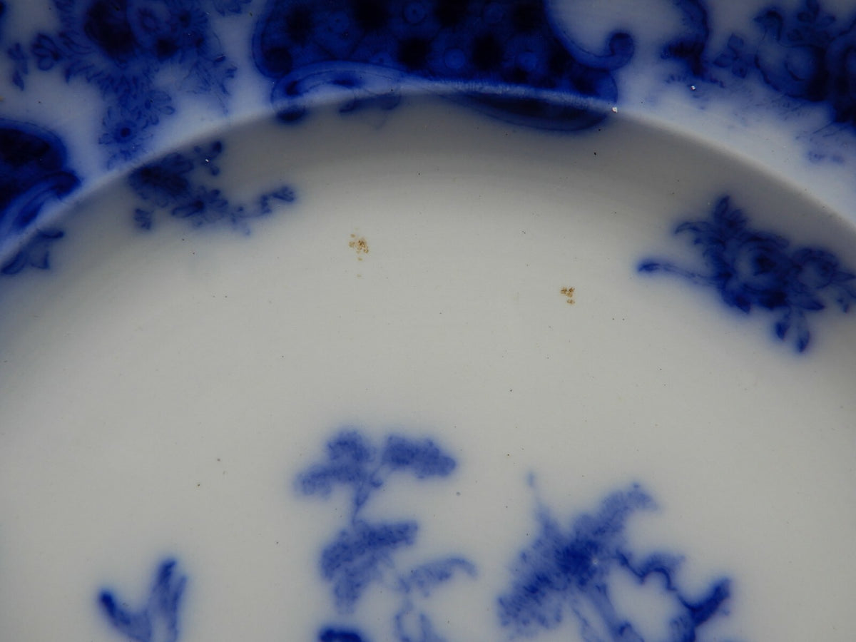 Antique 1903 Flow Blue by Thomas Furnivals & Co. Pattern "Warwick" 10-1/2" Plate