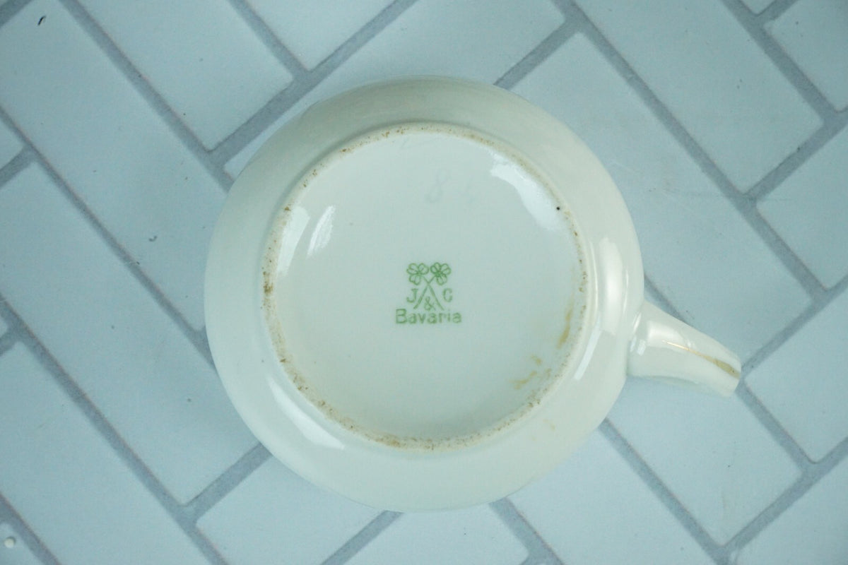 15 Piece China Setting J&C Bavaria Floral China Desert Plate, Cup and Saucer