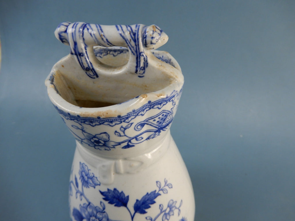 Antique Toothbrush Holder Vase Chinese Scroll Edge Malkin Co E.M.& Co, Argyle