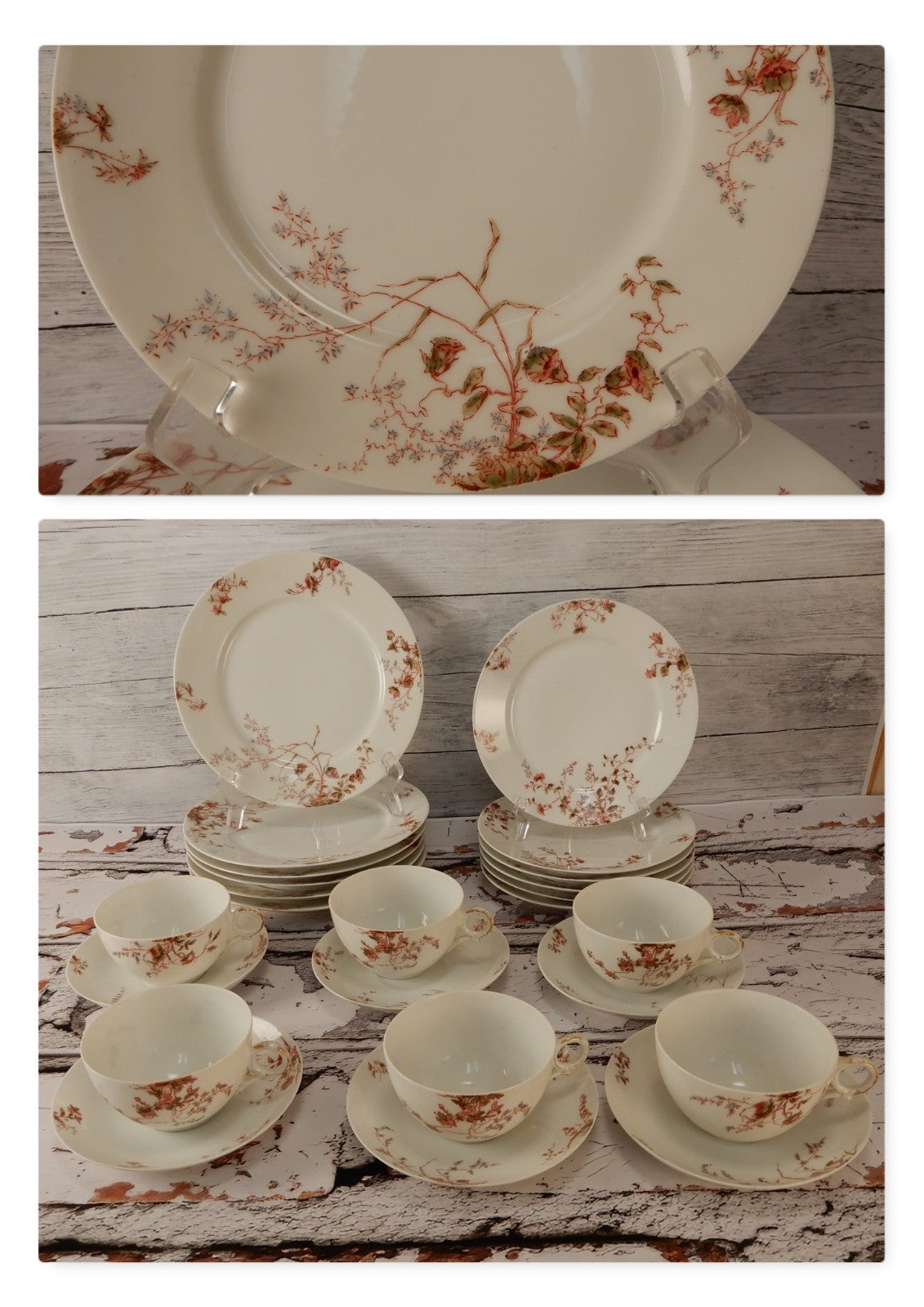Antique Haviland Limoges J. McD. & S. Co~ 24 Piece Set ~ Service for 6