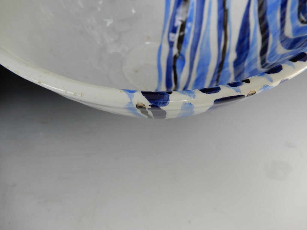 Two Zanolli Italian Hand Painted Bowls, Blue And White
