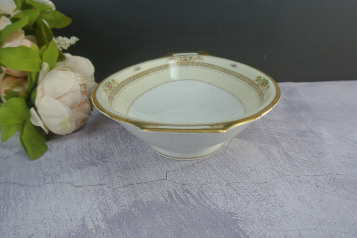 Vintage Hand Painted Meito China Oval Serving Dish with Handles
