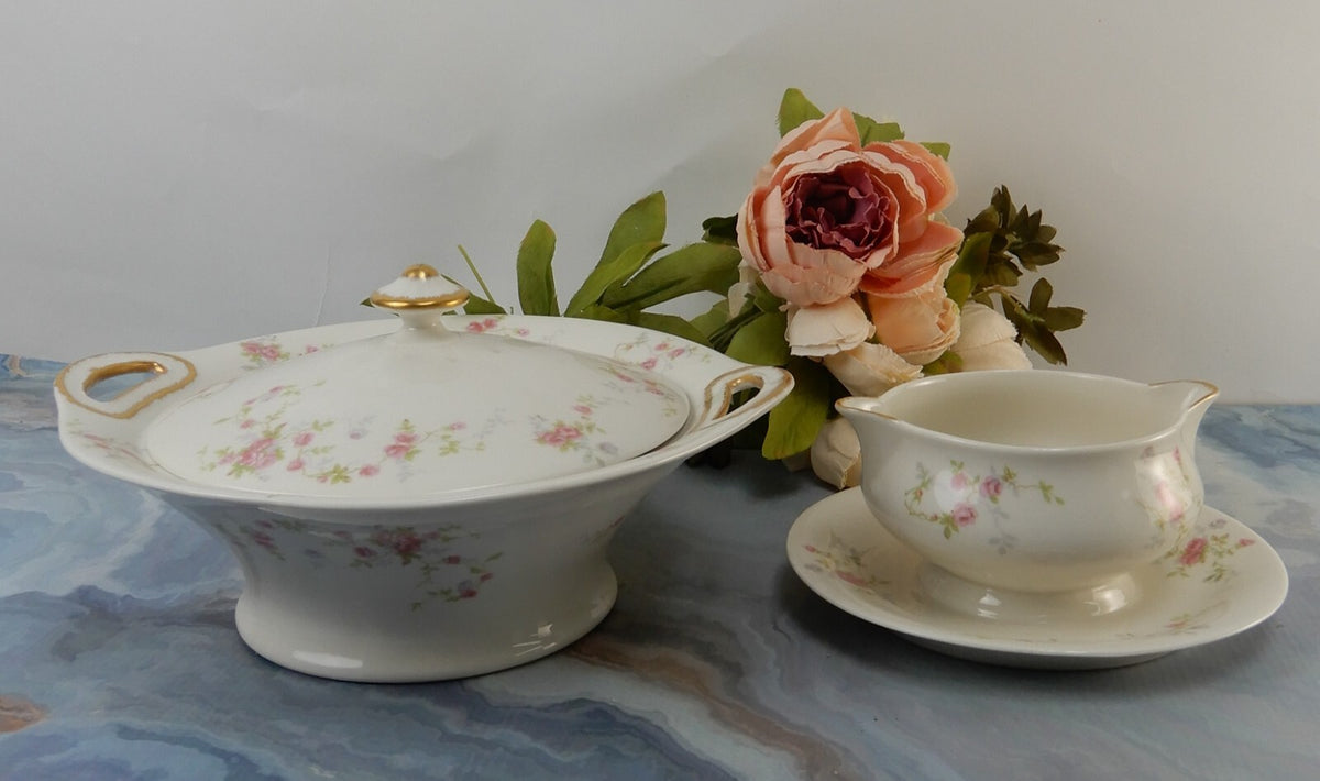 Vintage Theodore Haviland New York "Touraine" Tureen and Gravy Boat