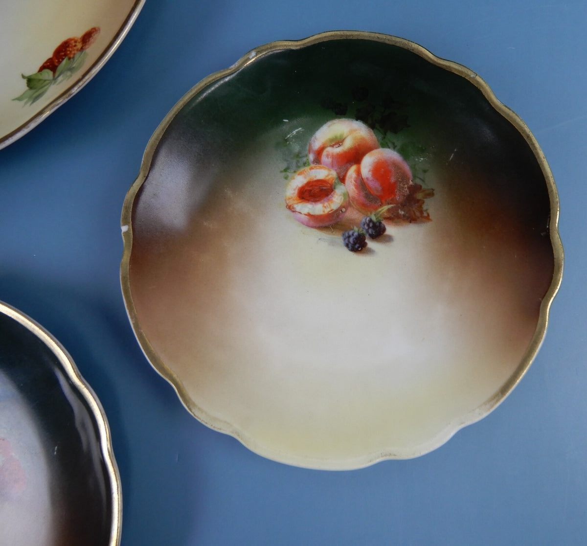 Lot Of 4 Plates Moritz Zdekauer (MZ) Austria with Fruits