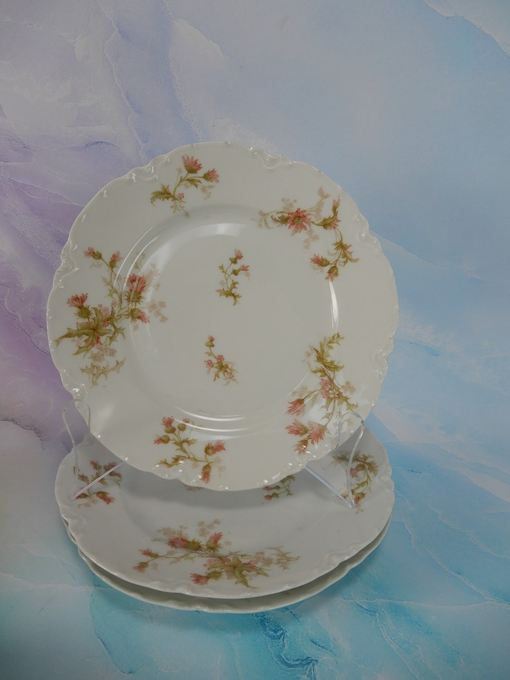 Vintage Haviland Limoges Schleiger 41 Made in France Set of Four 7-3/8" Plates
