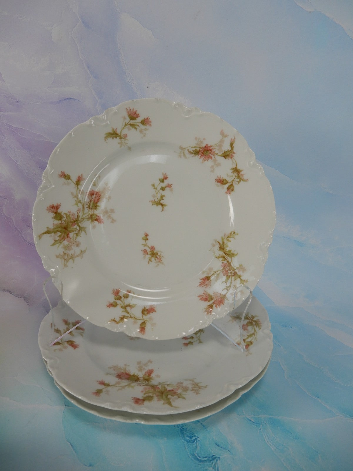 Vintage Haviland Limoges Schleiger 41 Made in France Set of Four 7-3/8" Plates