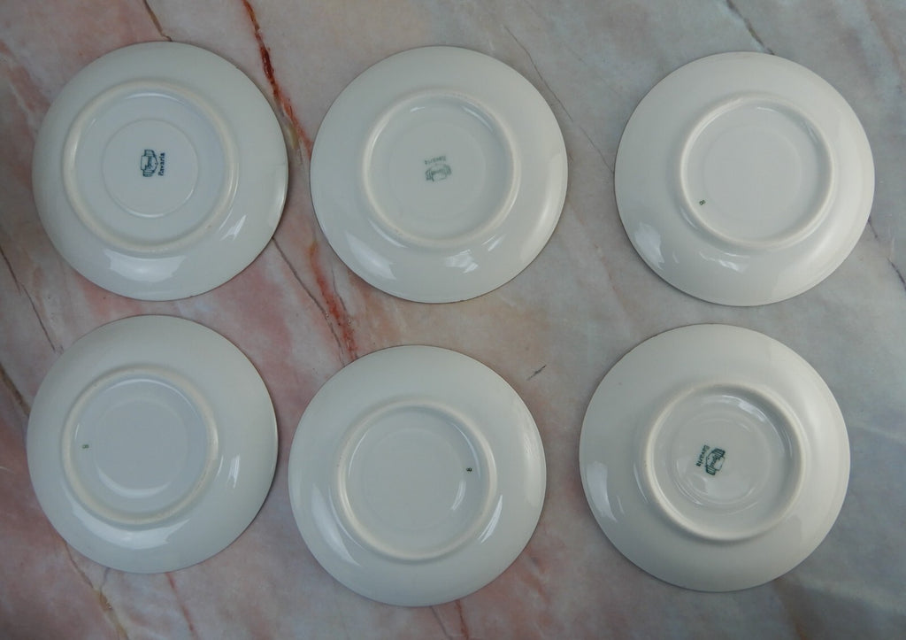 Thomas Bavaria Demitasse Set of 6 Chocolate Cups & Saucers Greek Key Design
