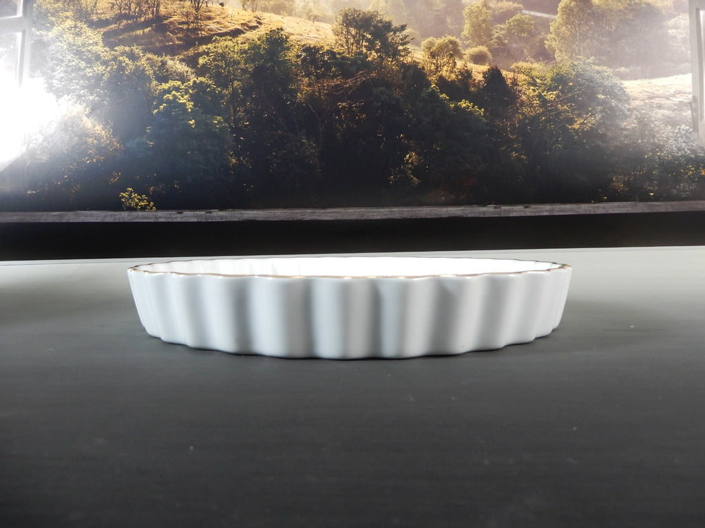 Evesham Royal Worcester Gold Rimmed 10-1/2" Tart Pan/Quiche Dish