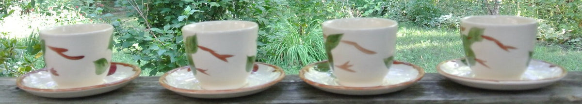 Set of 4 Franciscan Apple Cup and Saucers Made in England
