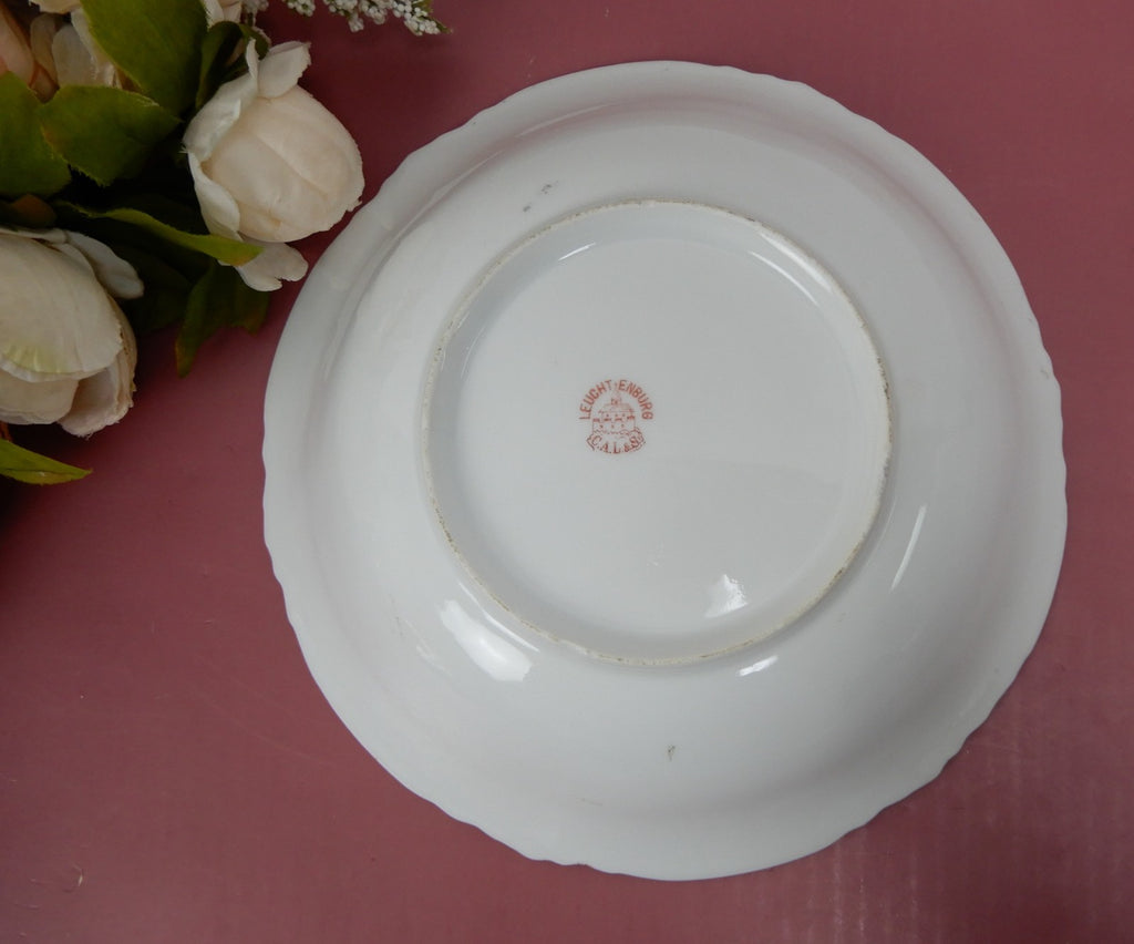 Leuchtenburg C.A.L &S Germany Porcelain with Roses Decorative 10-1/4" Bowl