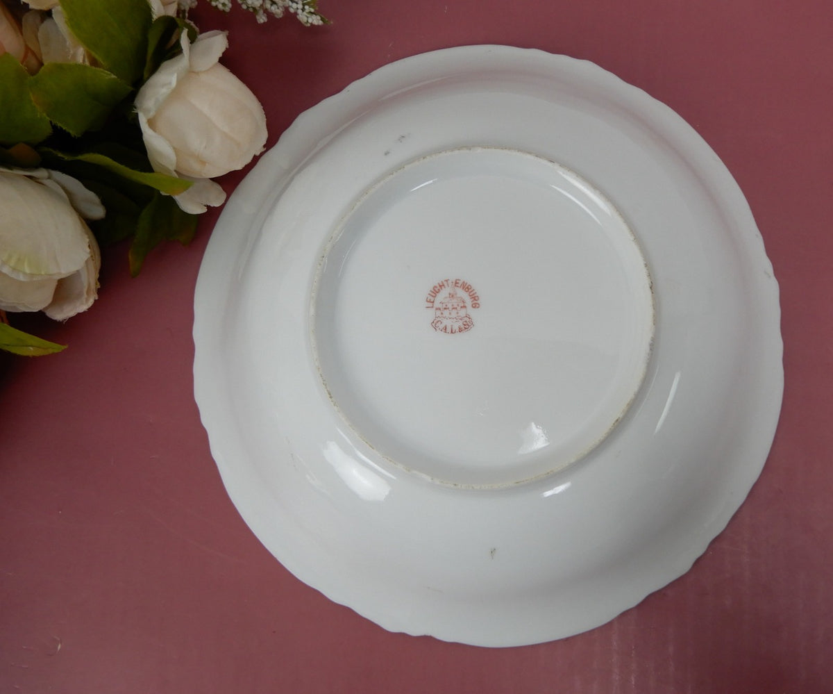 Leuchtenburg C.A.L &S Germany Porcelain with Roses Decorative 10-1/4" Bowl