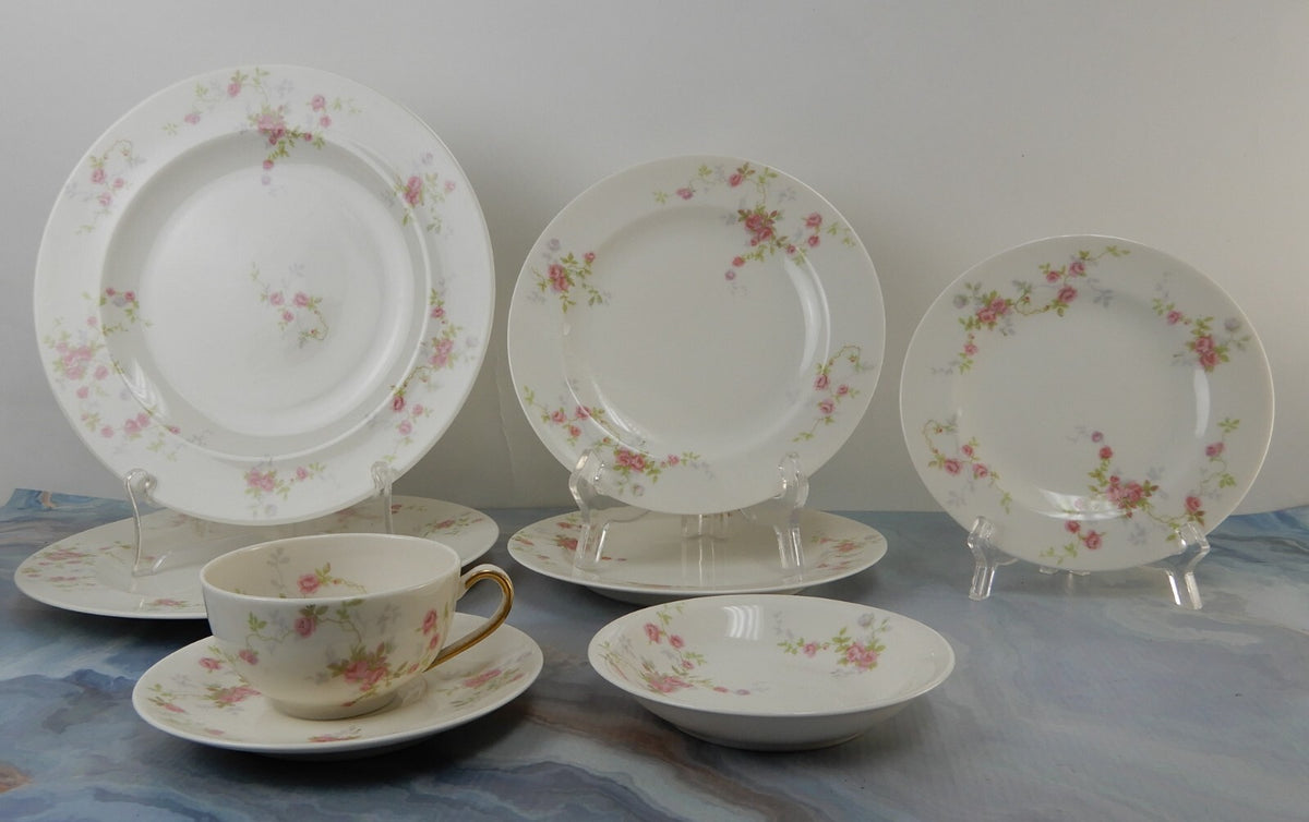 Set of 8 Replacemet Pieces Vintage Theodore Haviland New York "Touraine"