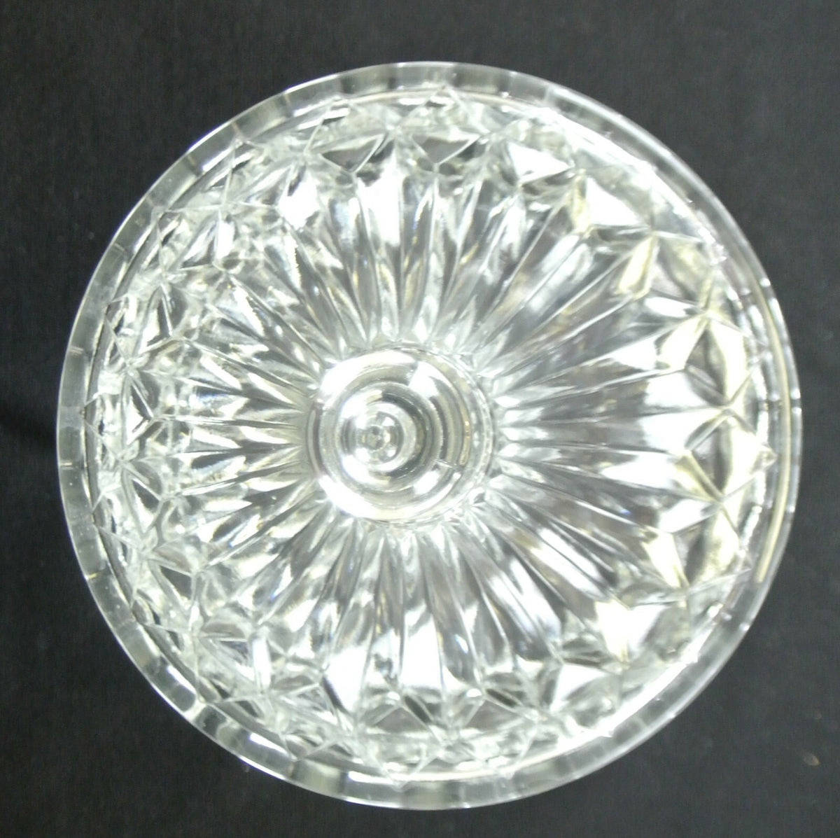 Gillinder Pressed Glass Lidded Pedestal Compote Diamond Design Sawtooth