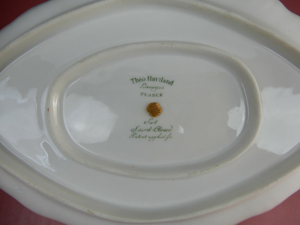 Theo Haviland Limoges France Porcelain Gravy Boat Saint Cloud