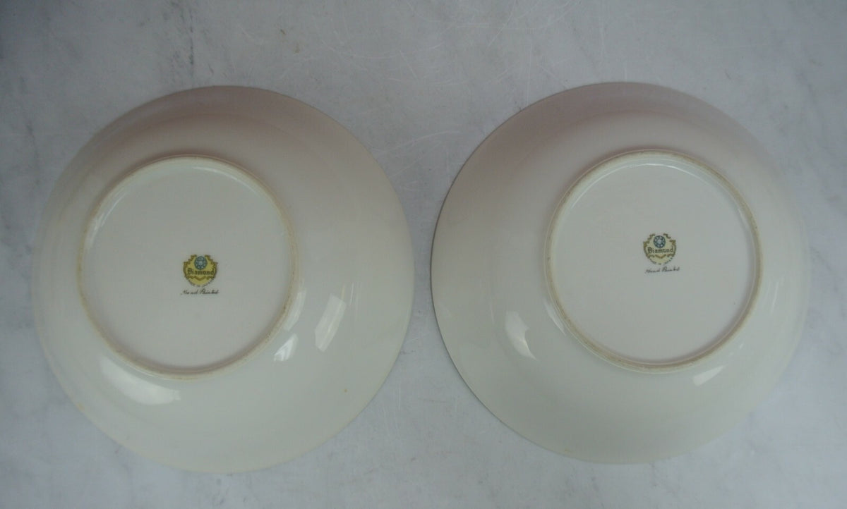 Vintage Diamond Made in Japan Hand Painted Vegetble Bowls