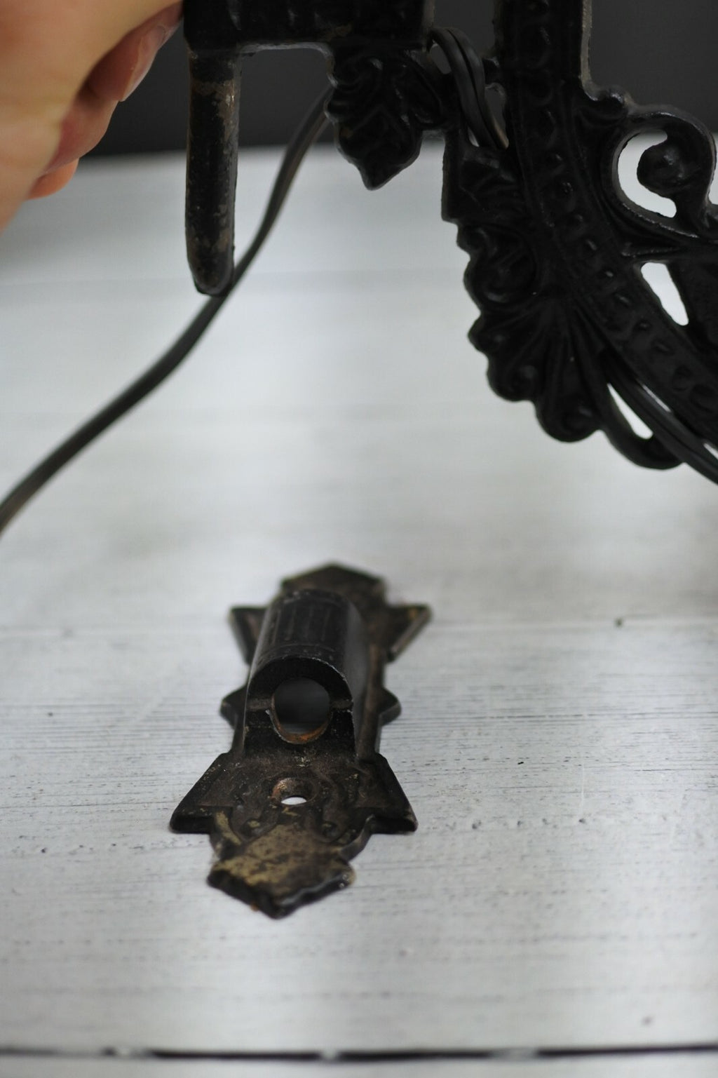 Vintage Indoor Cast Iron Wall Mount Light Fixture *Sold As Is*