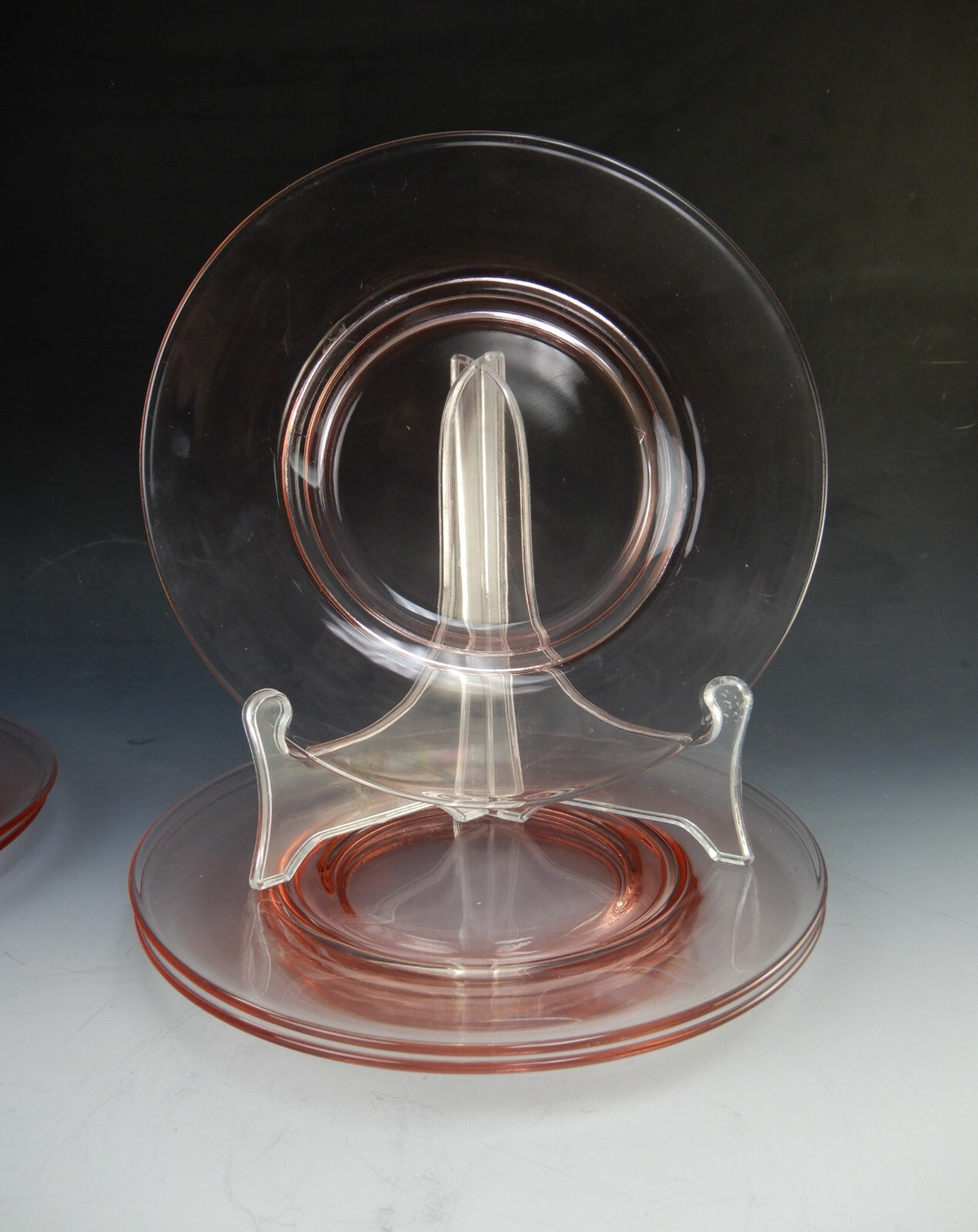 5 Tiffin-Franciscan Canterbury II Glass Pattern 8" Plates