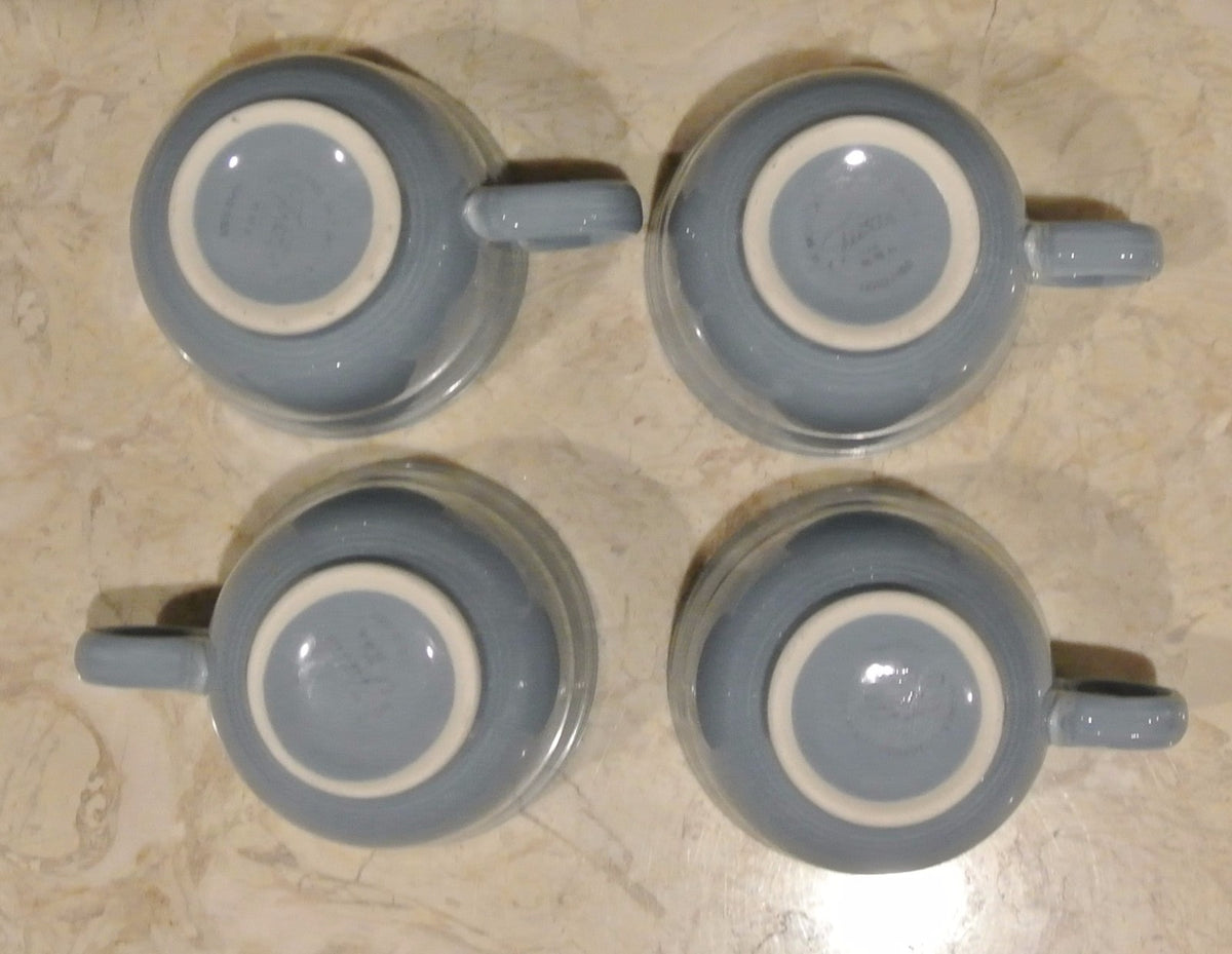 4 Fiesta Periwinkle Light Blue Fiesta Cups Homer Laughlin Fiesta Ware