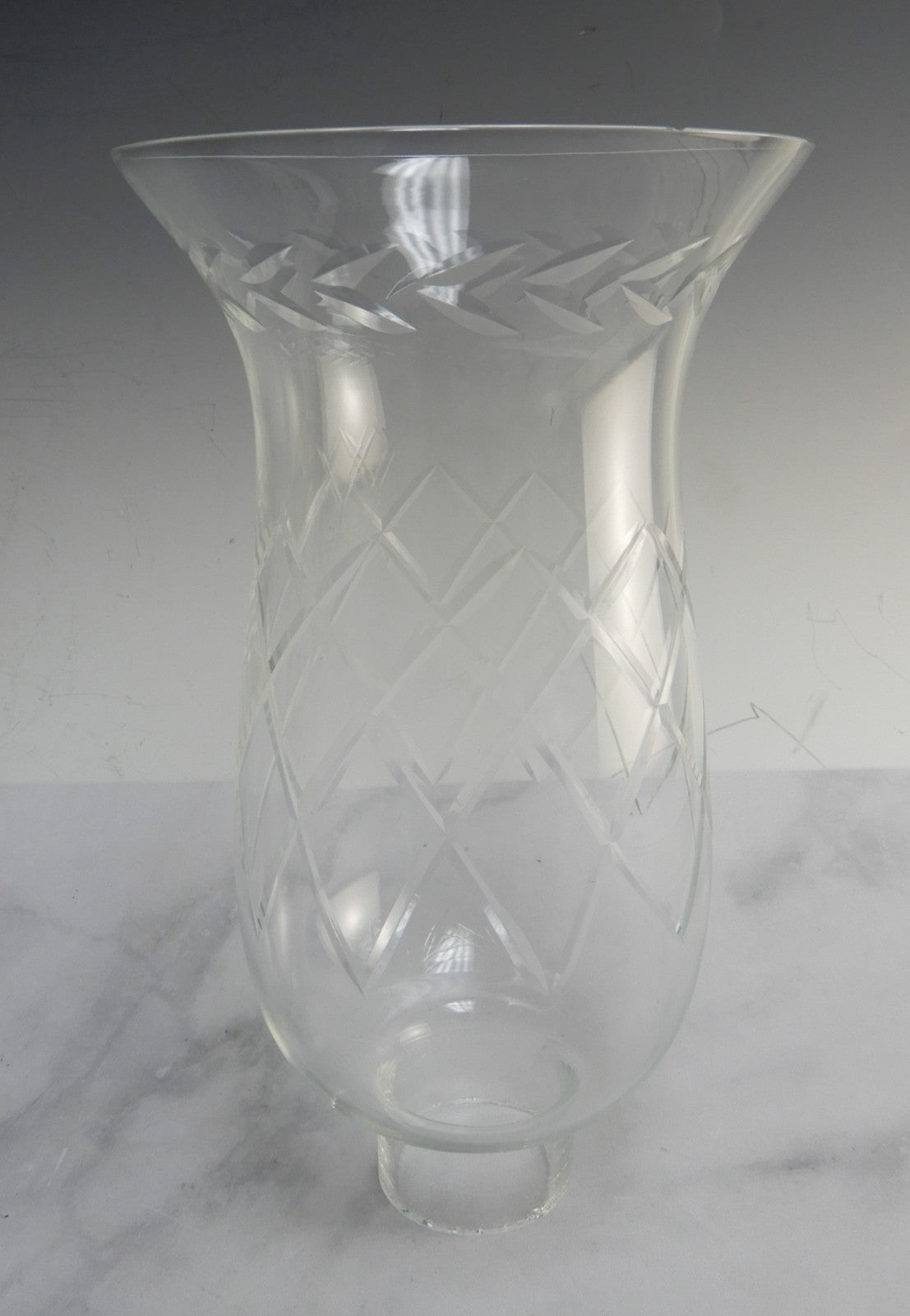 Vintage Crystal Boudoir Table Lamp W/Hanging Prisms and Flicker Flame  Bulb