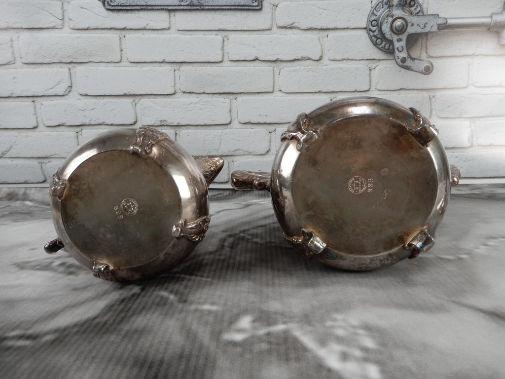 Vintage Rockford Silver Co. Quadruple Silver Plate 328 Creamer and Sugar Bowl