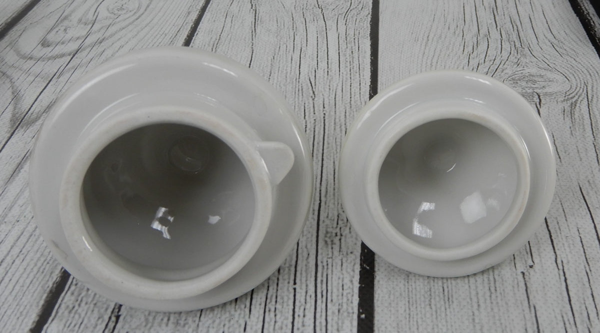Vintage Iridescent Wloclawek Porcelain 13 Piece Tea Service Poland Set