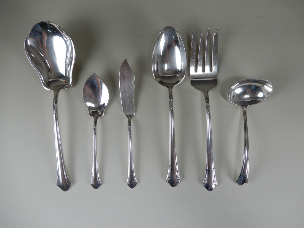 Set of 6 Gorham Lady Caroline Patent 1933 Silverplated Serving Pieces