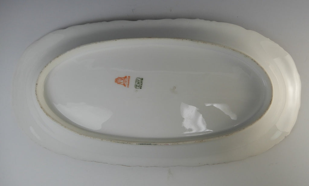 Antique T & V France Tressemann & Vogt Limoges Oval 13-1/2" Dish