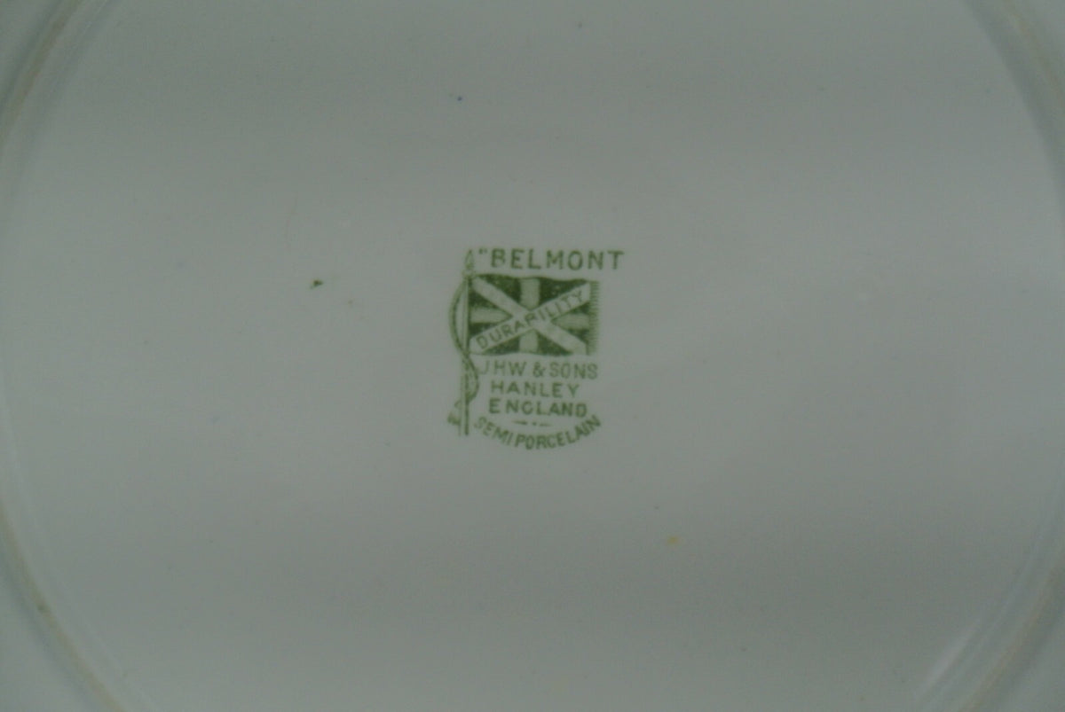 Set of 3 Antique Belmont J.H.W & Sons England Dinner Plates 'B'