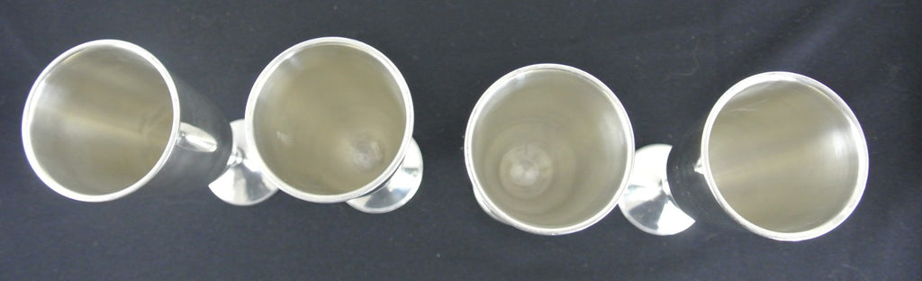 Set of 4 Selangor Pewter Goblets Glasses Sovereign Collection