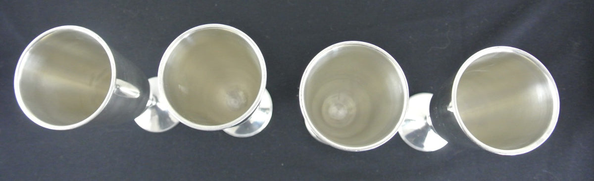 Set of 4 Selangor Pewter Goblets Glasses Sovereign Collection