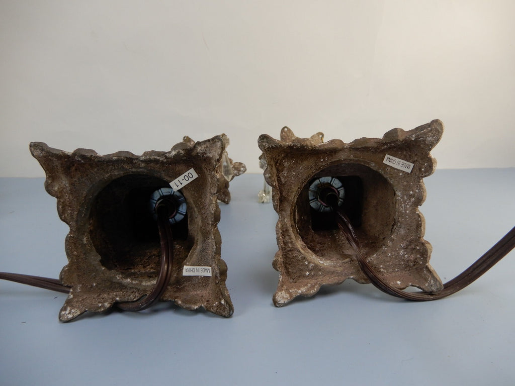 Pair of Vintage Style Cast Metal Table Lamps