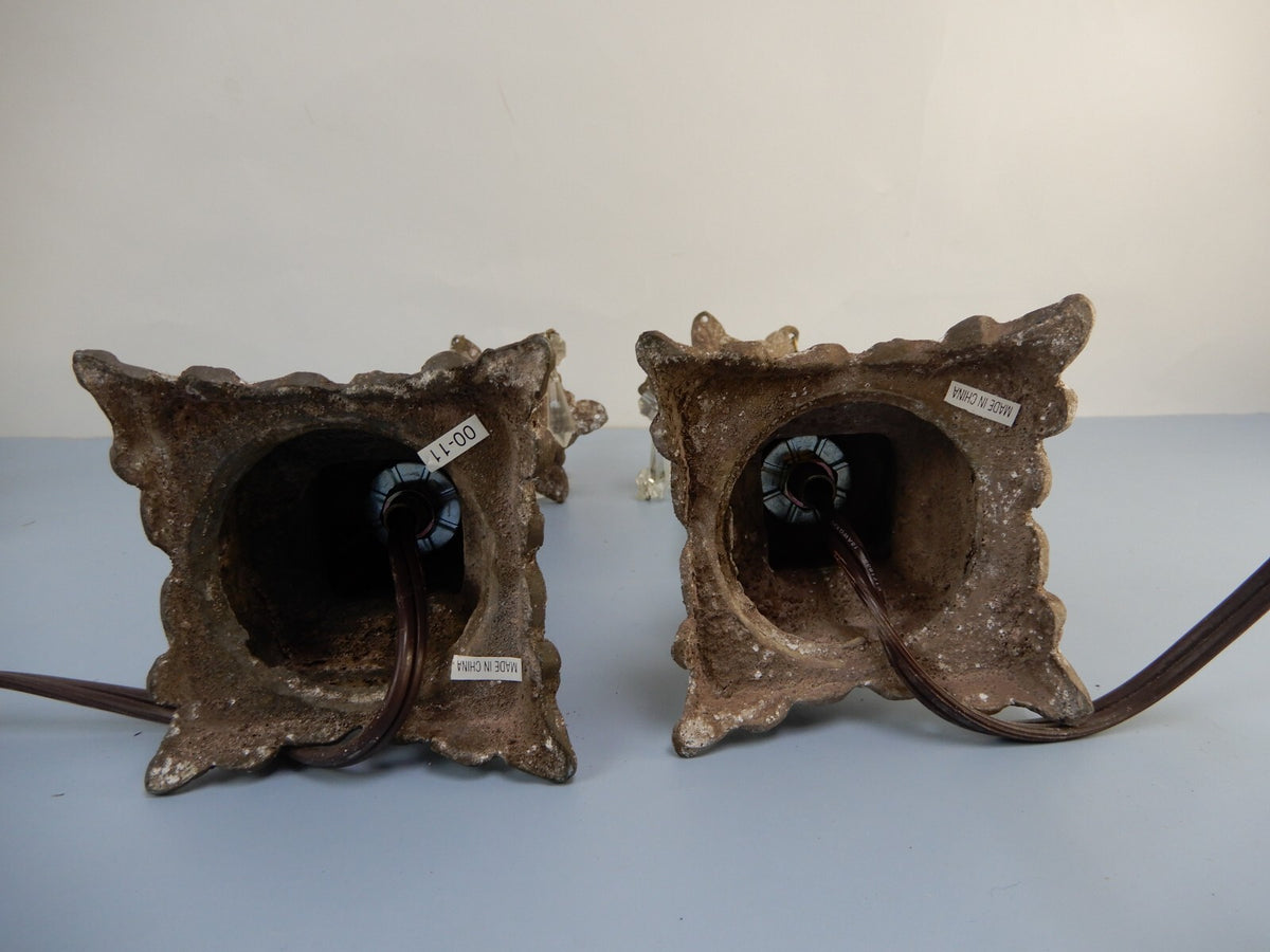 Pair of Vintage Style Cast Metal Table Lamps