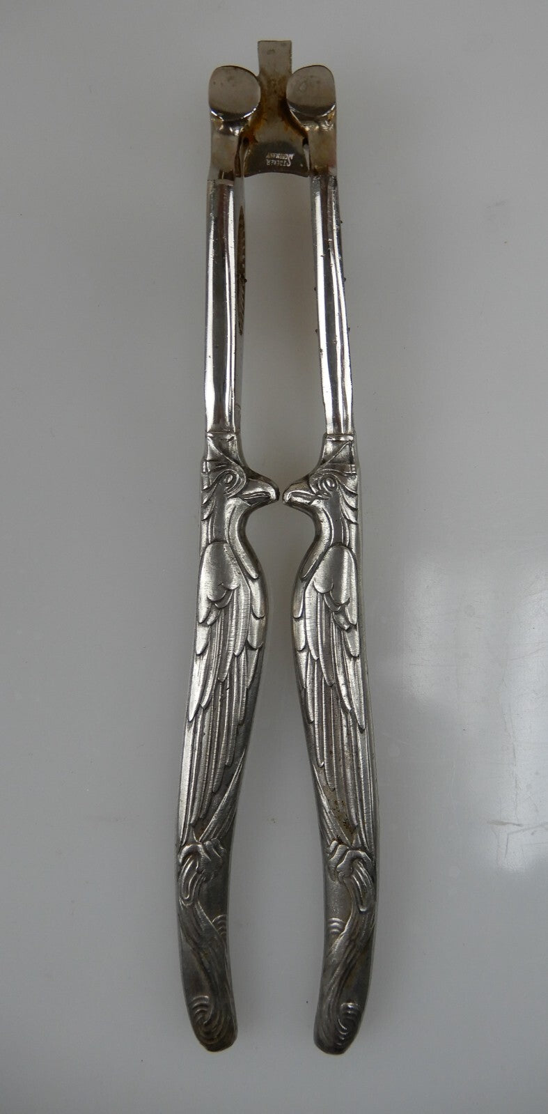 Stoeker Germany Nut Cracker Eagle Handles 1920 Chromed Steel  Old kitchen Tool