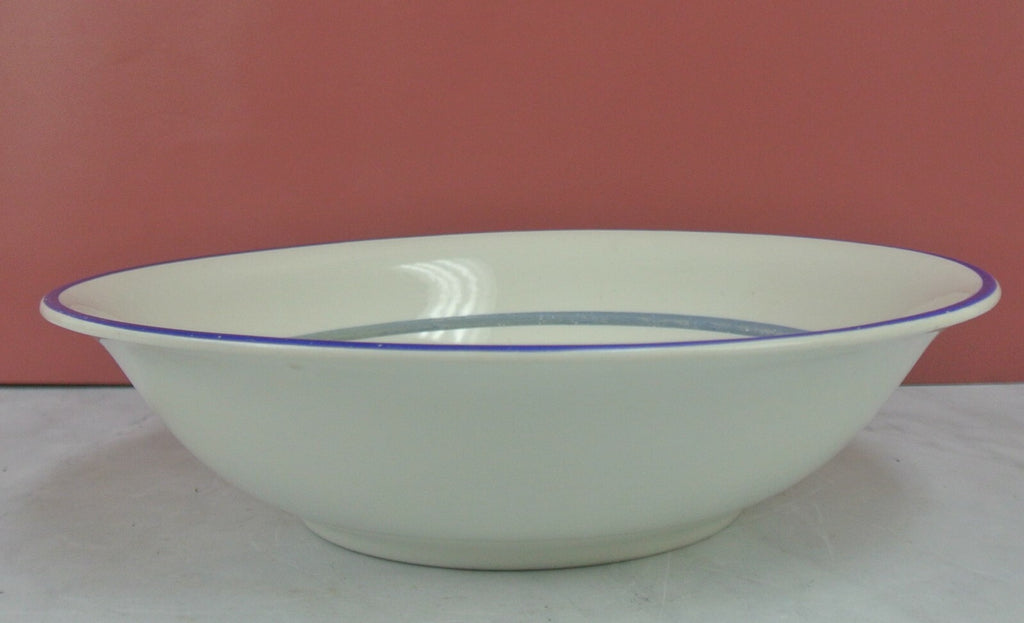 Vintage Dresden China Bowl with Holland Dutch Netherlands Couple 10-3/8" Across