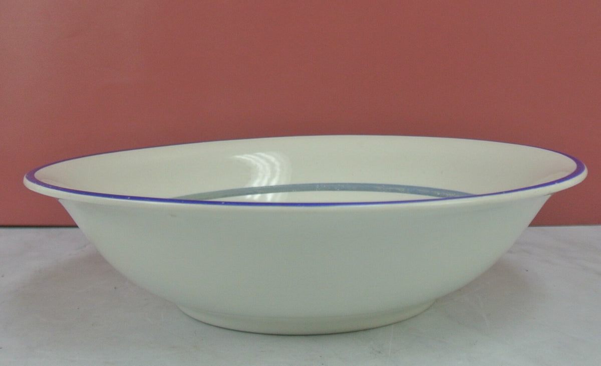 Vintage Dresden China Bowl with Holland Dutch Netherlands Couple 10-3/8" Across