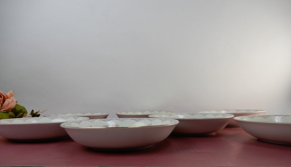 Vintage Set of 7 "Mayfair China" Made in Japan Soup Bowls