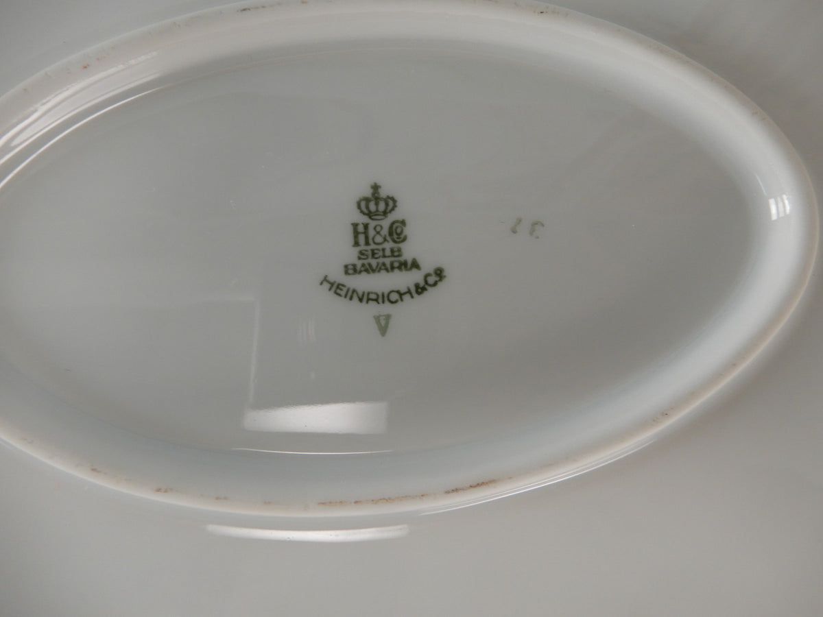 (2) H&C Selb Bavaria Germany Heinrich "SENTA" Oval Platters 16" and 12"