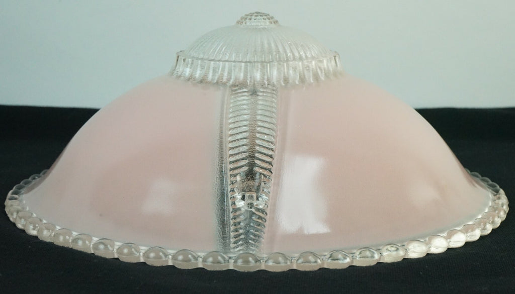 Vintage 3 Chain Hobnail Selling Light Shade Pink Colored 11" Diameter