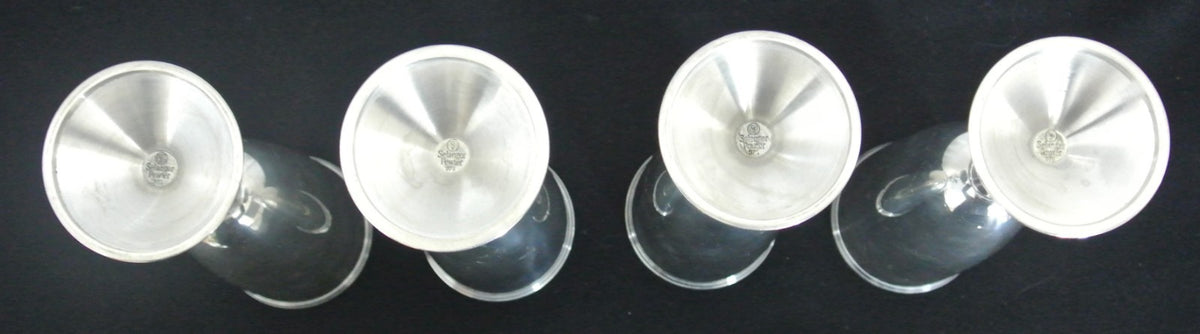 Set of 4 Selangor Pewter Goblets Glasses Sovereign Collection