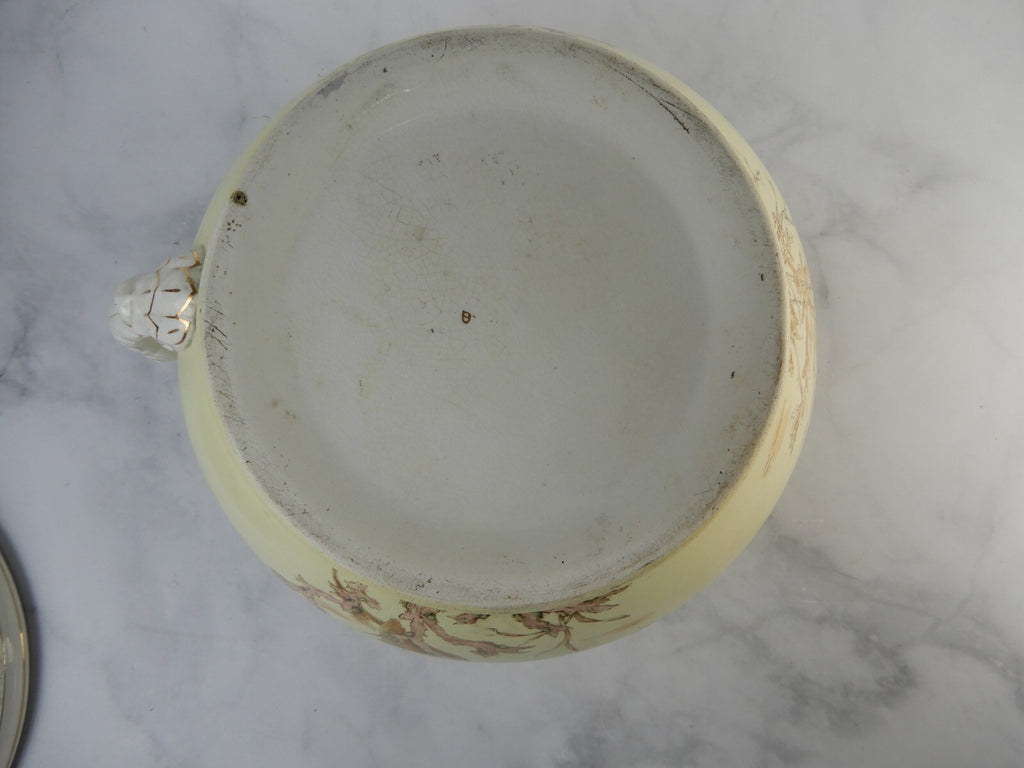 Antique Alba China Bona Fama Melior Ironstone Pottery Chamber Pot